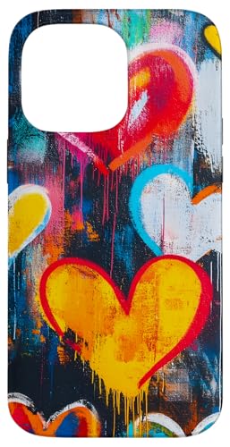 Hülle für iPhone 14 Pro Max Herz Graffiti Valentinstag Kunstwerk von Valentine's Day Designs by Dennex