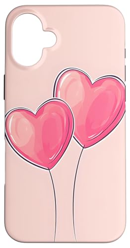 Hülle für iPhone 16 Plus Herz Luftballons Valentinstag Muster von Valentine's Day Designs by Dennex