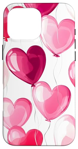 Hülle für iPhone 16 Pro Max Herzballon Valentinstag Muster von Valentine's Day Designs by Dennex