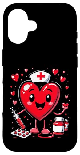 Hülle für iPhone 16 Heart in Scrubs - Valentine's Day Nurse Design von Valentine's Day Humour Nurses