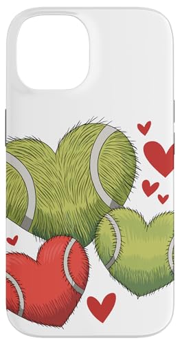 Hülle für iPhone 14 Herz Tennisball Valentinstag Herren Damen Tennisspieler von Valentine's Day Outfit Ideas for Kids, Men & Women