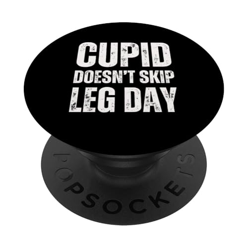 Cupid lässt Beintage nicht aus, lustiger Fitness-Humor zum Valentinstag PopSockets Klebender PopGrip von Valentine's day workout Apparel Co.