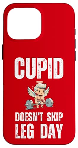 Hülle für iPhone 16 Pro Max Cupid überspringt nicht den Beintag lustiger Muskelcupid Valentinstag von Valentine's day workout Apparel Co.