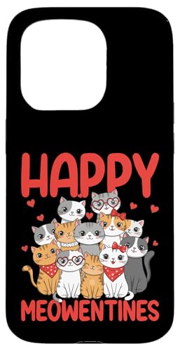 Hülle für iPhone 15 Pro Happy Meowentines von Valentines Day Clothing Men Women Kids Gifts