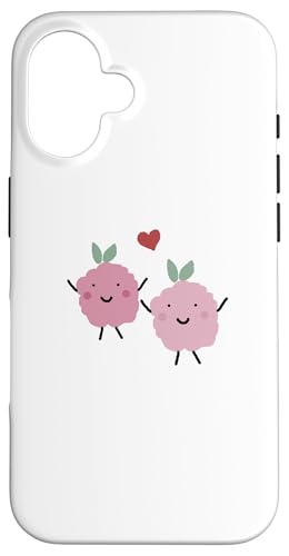 Valentinstag Cute Happy Raspberries Love Heart Funny Hülle für iPhone 16 von Merch von Amazon