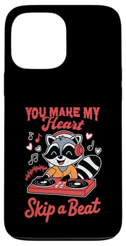 Hülle für iPhone 13 Pro Max Valentine Music DJ-Plattenspieler Waschbär lässt das Herz schlagen, Paar von Valentines Day Raccoon Tees NYC