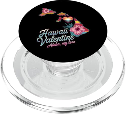 Hawaii Valentine Aloha Meine Liebe PopSockets PopGrip für MagSafe von Valentines Day State Outline Tees for Love Couples