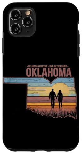 Hülle für iPhone 11 Pro Max Oklahoma: Liebe zum Valentinstag in der Prärie, Staat, Romantik von Valentines Day State Outline Tees for Love Couples