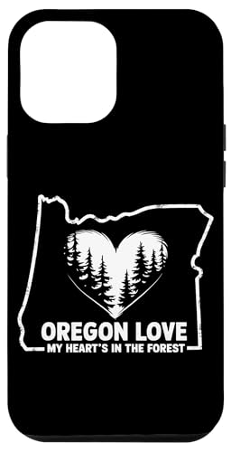 Hülle für iPhone 12 Pro Max Oregon Love Mein Herz ist im Wald von Valentines Day State Outline Tees for Love Couples