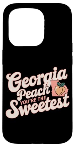 Hülle für iPhone 15 Pro Georgia Peach Du bist der süßeste von Valentines Day State Outline Tees for Love Couples