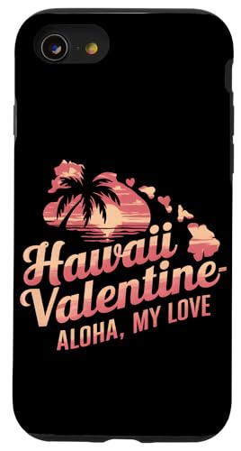 Hülle für iPhone SE (2020) / 7 / 8 Hawaii Valentine Aloha Meine Liebe von Valentines Day State Outline Tees for Love Couples