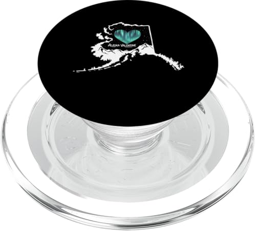 Liebhaber des State Pride State Pride zum Valentinstag in Alaska PopSockets PopGrip für MagSafe von Valentines Day State Outline Tees for Love Couples