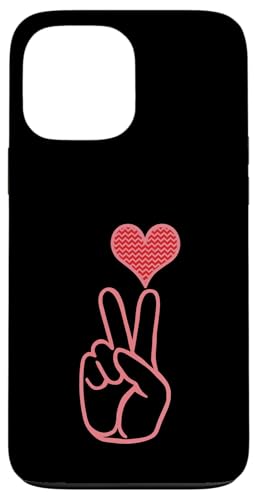 Hülle für iPhone 13 Pro Max Valentinstag Friedenszeichen Grafikdesign Frauen Herzen Tag von Valentines Day Women Clothing