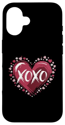 Hülle für iPhone 16 XOXO Grafik-T-Shirt für Damen zum Valentinstag von Valentines Day Women Clothing