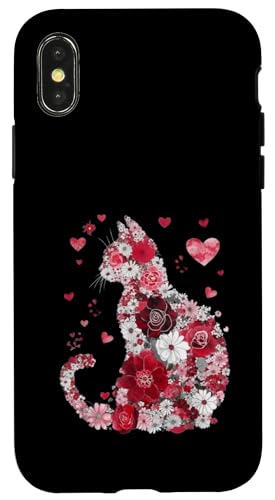 Hülle für iPhone X/XS Happy Meowintines Day Valentinstag Katzenliebhaber Frauen Grafik von Valentines Day Women Clothing