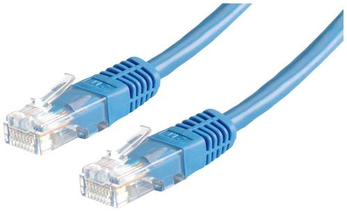 Value 21.99.1524 RJ45 Netzwerkkabel, Patchkabel CAT 6 U/UTP 0.50m Blau von Value