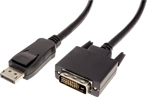 Value DisplayPort / DVI Adapterkabel DisplayPort Stecker, DVI-D 24+1pol. Stecker 1.00m Schwarz 11.99 von Value