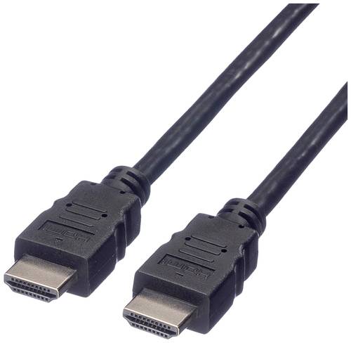Value HDMI Anschlusskabel HDMI-A Stecker 1.00m Schwarz 11.99.5526 Geschirmt HDMI-Kabel von Value