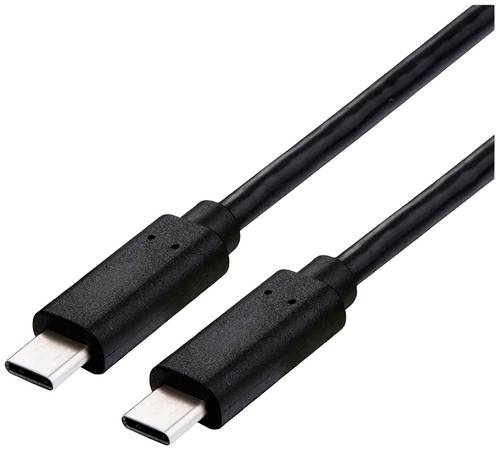 Value USB-C® Kabel USB4® USB-C® Stecker 0.50m Schwarz Geschirmt 11999091 von Value