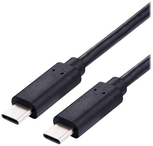 Value USB-Ladekabel USB 2.0 USB-C® Stecker 1.00m Schwarz 11998308 von Value