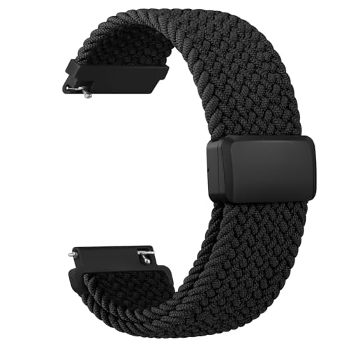 Vancle Nylon 20mm Uhrenarmband Damen Herren, Smartwatch Armband 20mm Sport Gewebtes Ersatzarmbänder mit Einstellbar Magnetverschluss und Schnellverschluss Armbänder für Damen Herren von Vancle