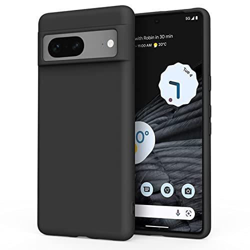 Vanjua Schutzhülle kompatibel mit Google Pixel 7, stilvolle Silikon-Schutzhülle für Google Pixel 7, 16 cm (6,3 Zoll), Schwarz von Vanjua