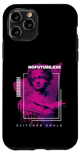 No Future Exe Glitched Souls Framed Statue Vaporwave Hülle für iPhone 11 Pro von Vaporwave Ästhetik 80er 90er Streetwear Aesthetic