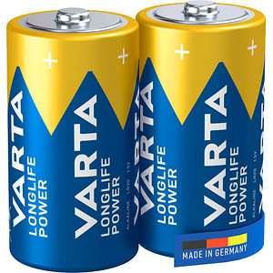 2 VARTA Batterien LONGLIFE Power Baby C 1,5 V von Varta