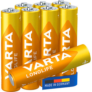 8 VARTA Batterien LONGLIFE Micro AAA 1,5 V von Varta