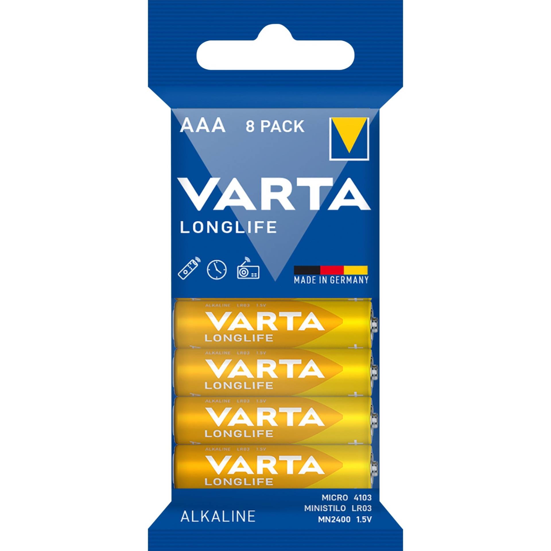 Longlife Batterie LR03, AAA (Micro) von Varta