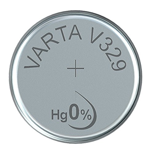 VARTA 14501329 - Knopfzellen-Batterie V329 mit 1,5 Volt, Kapazität 36 mAh, chemisches System Silberoxid, für elektronische Alltagsgeräte zur Sicherstellung einer optimalen Energieversorgung von Varta