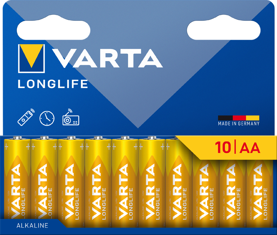 VARTA Alkaline Batterie , LONGLIFE, , Mignon AA, 10er von Varta