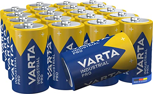 VARTA Batterien D Mono, 20 Stück, Industrial Pro, Alkaline Batterie, 1,5V, Vorratspack, Made in Germany von Varta