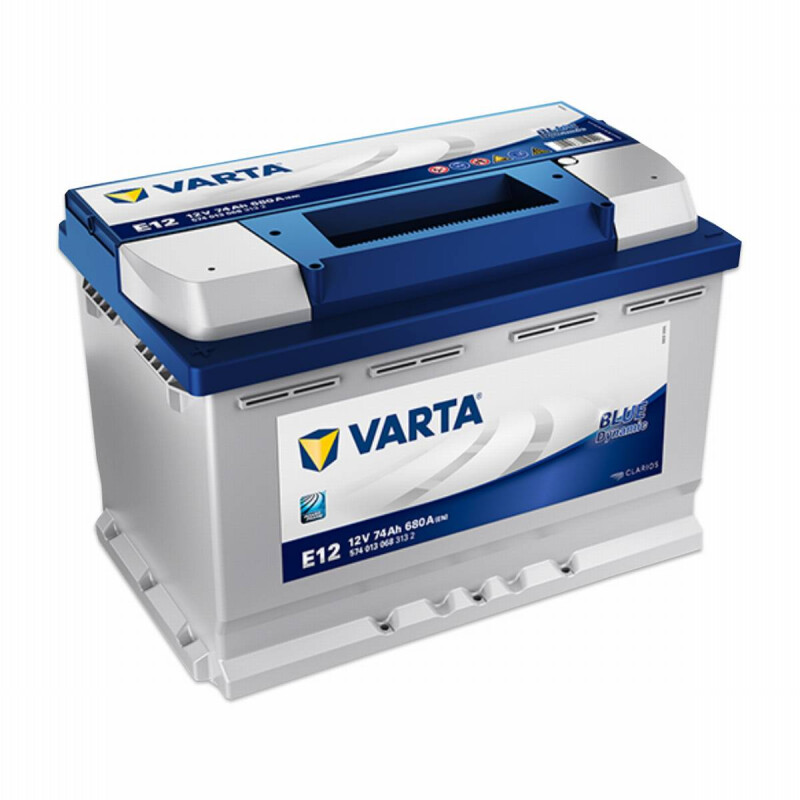 VARTA E12 Blue Dynamic 12V 74Ah 680A Autobatterie von Varta