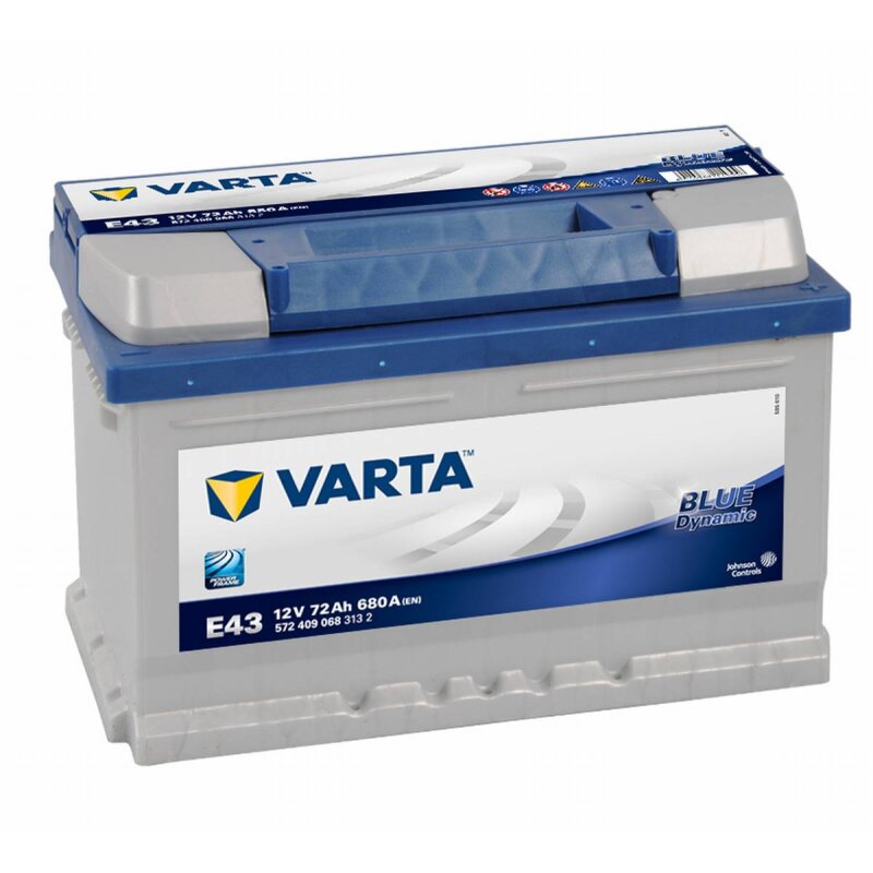 VARTA E43 Blue Dynamic 12V 72Ah 680A Autobatterie von Varta