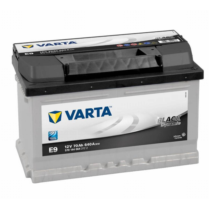 VARTA E9 Black Dynamic 12V 70Ah 640A Autobatterie von Varta