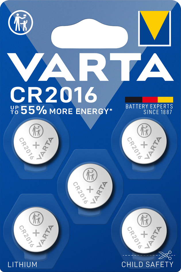 VARTA Lithium Knopfzelle , Electronics, , CR2016, 5er Pack von Varta
