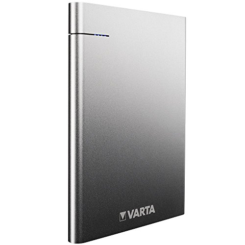 VARTA Slim Power Bank 12000 mAh -Externer Li-Polymer Akku (mit 2 USB Ausgängen USB Typ C 5V/3.0A & USB 5V/2.4A - geeignet für Apple, Samsung, Huawai und weitere Geräte - inkl. 50 cm Micro USB Kabel) von Varta