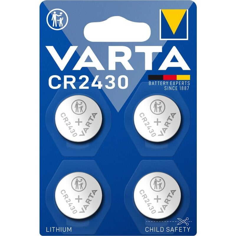 Varta CR2430 3V Lithium Knopfzelle - 4er Blister von Varta