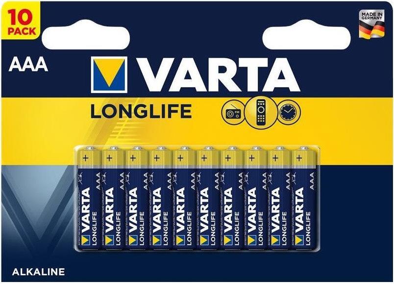 Varta Longlife - Batterie 10 x AAA / LR03 - Alkalisch von Varta