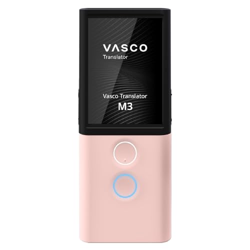 Vasco Translator M3 Sprachübersetzer | Übersetzungsgerät | Übersetzt lebenslang gratis | 70+ Sprachen | Spracheingabe und Sprachausgabe | Foto Übersetzer | Farbe: Desert Rose von Vasco Electronics