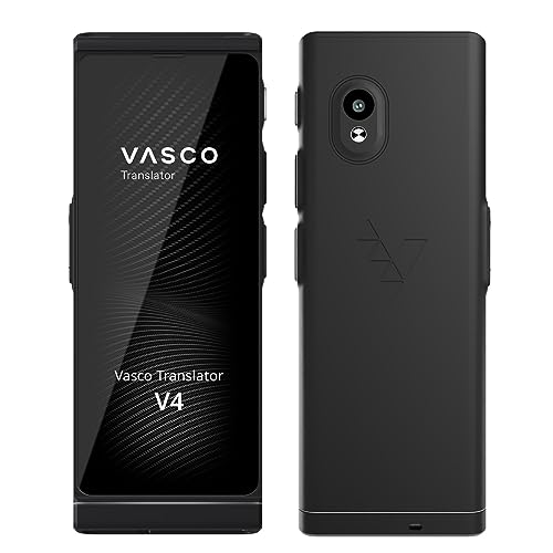 Vasco Translator V4 Sprachübersetzer | Übersetzungsgerät | Übersetzt lebenslang gratis | 108 Sprachen | Spracheingabe und Sprachausgabe | Foto Übersetzer | Farbe: Black Onyx von Vasco Electronics