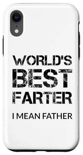 Hülle für iPhone XR WORLD'S BEST FARTER I MEAN FATHER - lustiges zum Vatertag von Vatertag Papa Muttertag Mama Eltern Geschenke