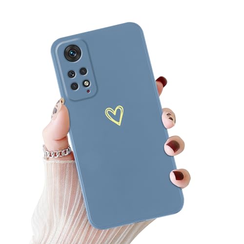 Vauki Hülle für Xiaomi Redmi Note 11/Note 11S Handyhülle mit Herz Motiv Muster Mädchen Weiches Dünne TPU Silikon Stoßfest Kratzfeste Schutzhülle Protection Case für Redmi Note 11, Grau von Vauki