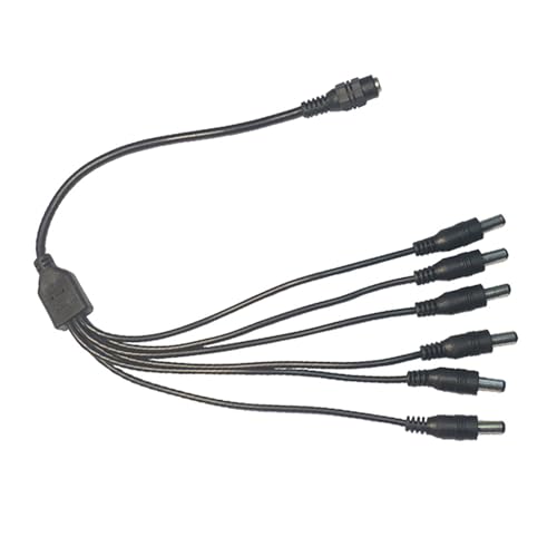 DC5 5x2 1mm Power Splitter Kabel 5 5x2 1mm 1 Buchse Auf 2/3/4/5/6/8 Männlichen Adapter Anschlüsse Kabel Draht Für Router Lautsprecher von Vdaxvme