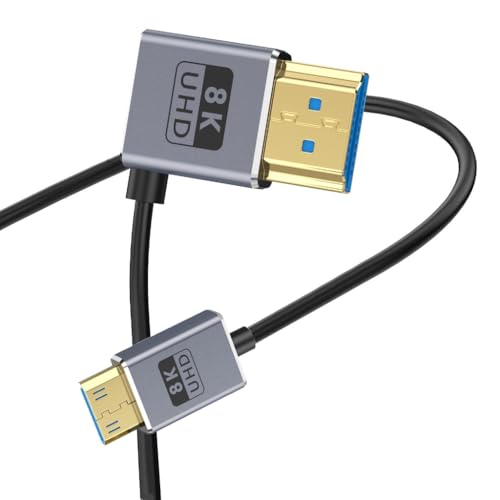 Vdaxvme Kleines HDTV auf HDTV 2.1 Kabel, 8K Koaxial-Videokabel, 48 Gbit/s Übertragungsgeschwindigkeit für Camcorder-Tablets von Vdaxvme