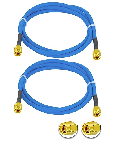 Vecys 2 x SMA-Stecker auf SMA-Stecker, RF-Koaxialkabel, SMA RF Koaxialkabel, 1 m, RG402 SMA-Stecker, 50 Ohm, verlustarmes Verlängerungskabel von Vecys