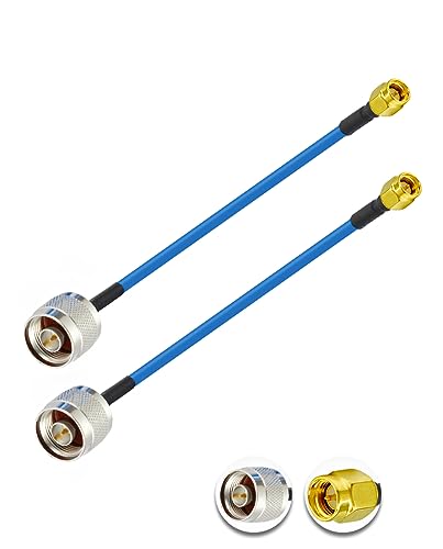 Vecys 2PCS SMA Männlich zu N Typ Männlich RF-Koaxialkabel N Typ RF-Koax Pigtail Kabel 6" /15CM RG402 SMA Männlich 50 Ohm Low Loss Verlängerungskabel von Vecys