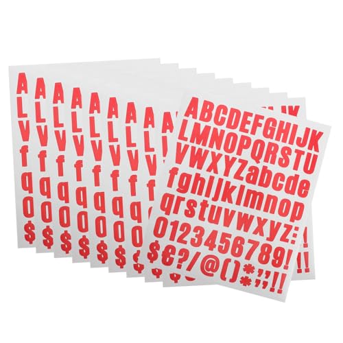 Veemoon 10Stücke Selbstklebende Vinyl Und Zahlenaufkleber Wasserfeste Alphabet Aufkleber Für Briefkasten Fenster Türschilder Und Autos Große Rote Schriftzüge Für Kreative Veemoon 10Stücke Selbstklebende Vinyl Und Zahlenaufkleber Wasserfeste Alphabet Aufkleber Für Briefkasten Fenster Türschilder Und Autos Große Rote Schriftzüge Für Kreative von Veemoon