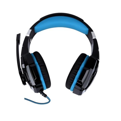 Veemoon 1Stk Gaming-Headset Kopfhörer mit Geräuschunterdrückung kabelgebundene Kopfhörer Over-Ear Headphones Ear kopfhörer Wireless kopfhörer Spiel Kopfhörer leuchtendes Headset Abs Blue von Veemoon